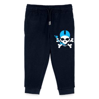 Swimming Skull - Kids Organic Sweatpants by Stanley/Stella - navy - Front