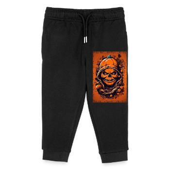Halloween Faucheuse & Citrouille - Dark - Pantalon de jogging enfant bio Stanley/Stella - noir - Devant