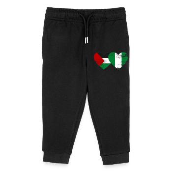 Drapeau de la Palestine et du Nigeria utilisé - Pantalon de jogging enfant bio Stanley/Stella - noir - Devant