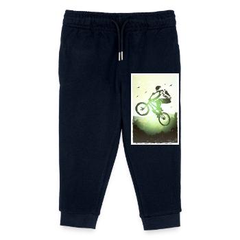 NEW | BMX bike bike wheel | Poster wallpaper - Kids Organic Sweatpants by Stanley/Stella - navy - Front