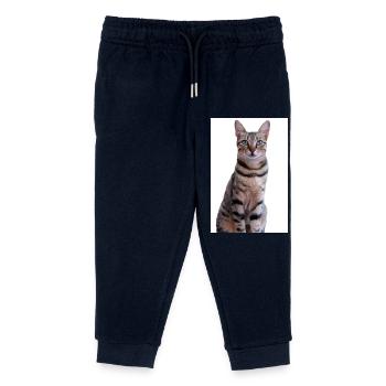 Cat Kitten - Kids Organic Sweatpants by Stanley/Stella - navy - Front