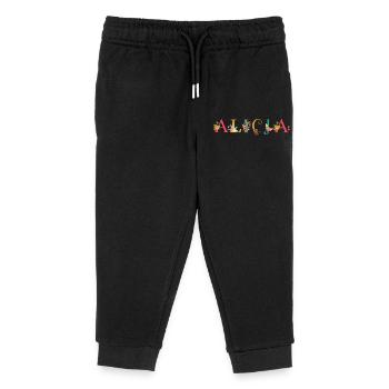 ALICJA name decorated with flowers - Kids Organic Sweatpants by Stanley/Stella - black - Front