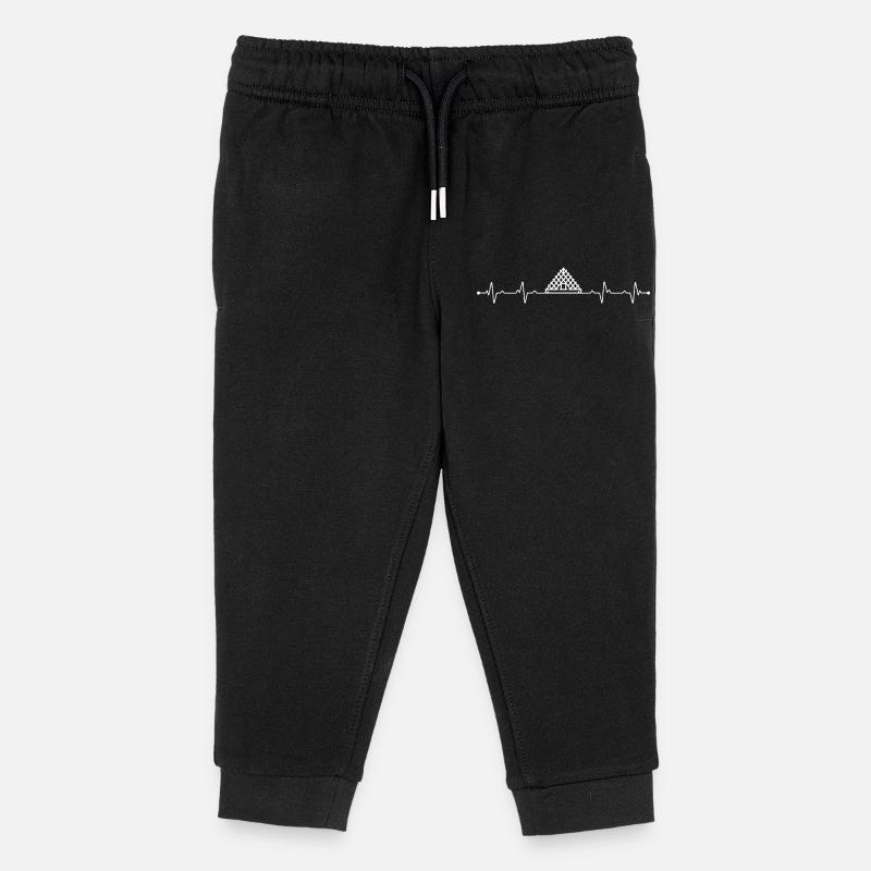 Heartbeat Louvre-Pyramide - Kinder Organic Jogginghose Mini Mover von Stanley/Stella - Schwarz