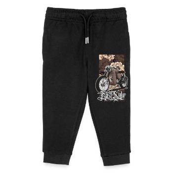 S51 (braun) // Illustration - Kinder Organic Jogginghose Mini Mover von Stanley/Stella - Schwarz - Vorne