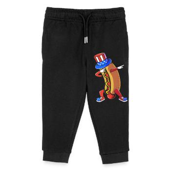 Hot Dog Snack - Kids Organic Sweatpants by Stanley/Stella - black - Front