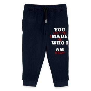 You Left Me – Love Quote for Heartache - Kids Organic Sweatpants by Stanley/Stella - navy - Front