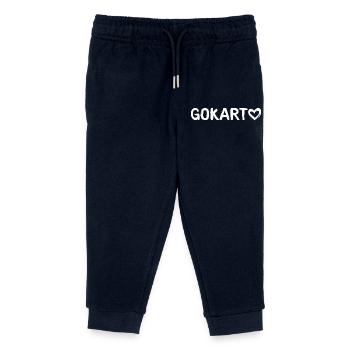 gokart love - racing fans and drivers - Kids Organic Sweatpants by Stanley/Stella - navy - Front