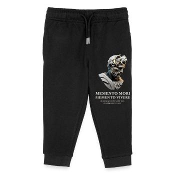 Memento Mori Memento Vivere – Büsten Design - Kinder Organic Jogginghose Mini Mover von Stanley/Stella - Schwarz - Vorne