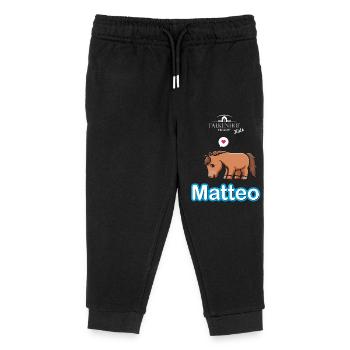 Falkenhof Matteo Cheval de bande dessinée - Pantalon de jogging enfant bio Stanley/Stella - noir - Devant