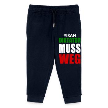 diktator muss weg iran - Kinder Organic Jogginghose Mini Mover von Stanley/Stella - Navy - Vorne