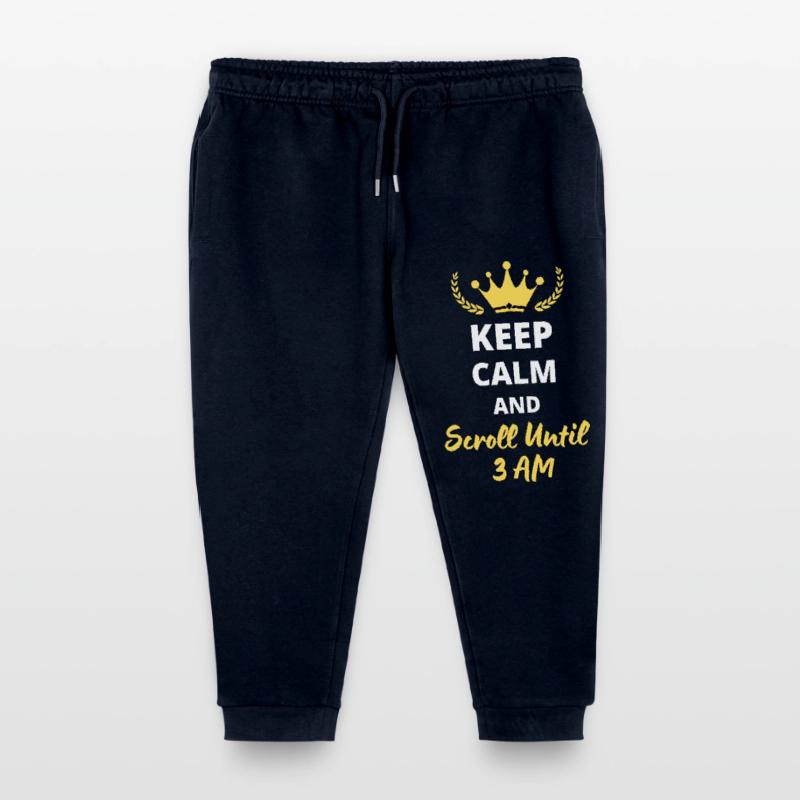 Keep Calm and Scroll Until 3 AM Kids Organic Sweatpants by Stanley/Stella