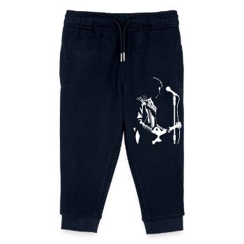 Musik: Retro, Heavy Metal, Hard Rock, Punk, Vinyl, Pop - Kinder Organic Jogginghose Mini Mover von Stanley/Stella - Navy - Vorne