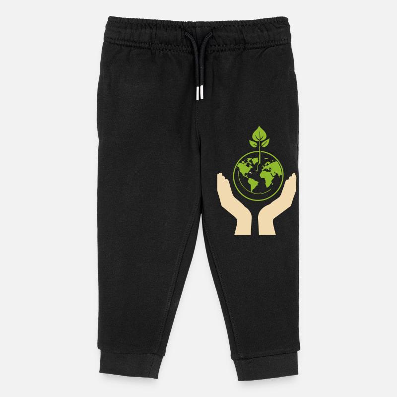 Eco Warrior – Sauvons notre planète - Pantalon de jogging enfant bio Stanley/Stella - noir