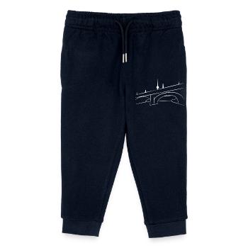 Urban Sketch Spreebrücke w - Kinder Organic Jogginghose Mini Mover von Stanley/Stella - Navy - Vorne