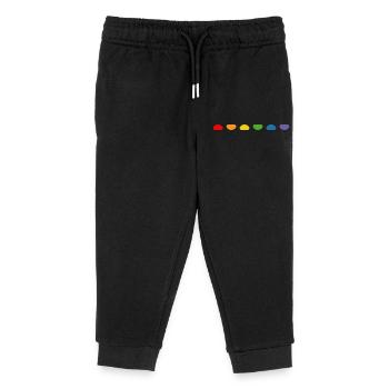 Regenbogen Nugget - Kinder Organic Jogginghose Mini Mover von Stanley/Stella - Schwarz - Vorne