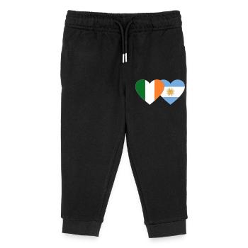 Irland Argentinien Flagge - Kinder Organic Jogginghose Mini Mover von Stanley/Stella - Schwarz - Vorne