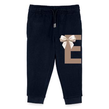 Buchstabe E Knoten - Kinder Organic Jogginghose Mini Mover von Stanley/Stella - Navy - Vorne