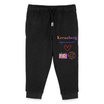 Kreuzberg 36, Kiez - Boof - Hood, Berlin Kreuzberg - Kinder Organic Jogginghose Mini Mover von Stanley/Stella - Schwarz - Vorne
