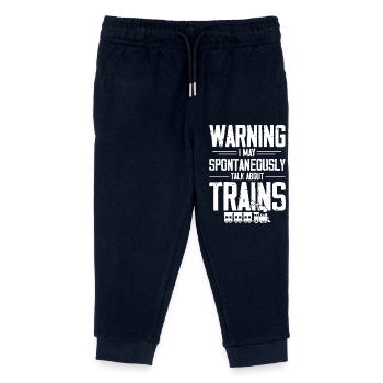 Train Lover Lokomotive Modelleisenbahn - Kinder Organic Jogginghose Mini Mover von Stanley/Stella - Navy - Vorne