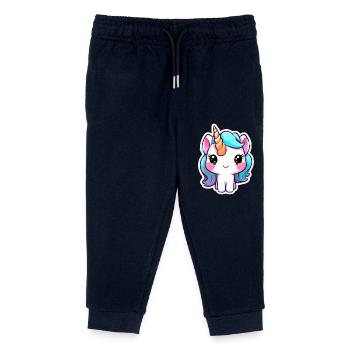 einhorn - Kinder Organic Jogginghose Mini Mover von Stanley/Stella - Navy - Vorne