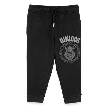 Vikings - Kinder Organic Jogginghose Mini Mover von Stanley/Stella - Schwarz - Vorne