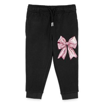 Schleife Band Seide Geschenk - Kinder Organic Jogginghose Mini Mover von Stanley/Stella - Schwarz - Vorne