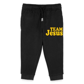 Team jesus - Kids Organic Sweatpants by Stanley/Stella - black - Front