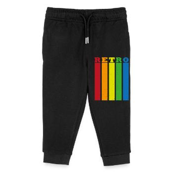 Tour rétro - Pantalon de jogging enfant bio Stanley/Stella - noir - Devant