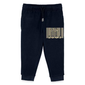 vintage 2003 Barcode 2003: Year 2025. - Kids Organic Sweatpants by Stanley/Stella - navy - Front