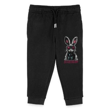 Fête de recherche de Pâques Lapin de Pâques cool - Pantalon de jogging enfant bio Stanley/Stella - noir - Devant