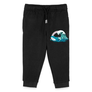 Pride Blahaj Pastell Regenbogen - Kinder Organic Jogginghose Mini Mover von Stanley/Stella - Schwarz - Vorne