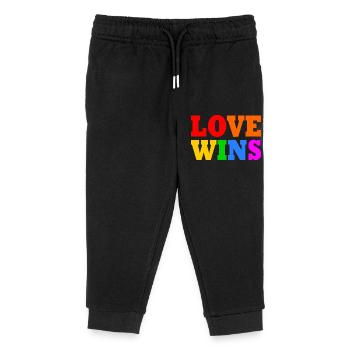 Love wins - Kinder Organic Jogginghose Mini Mover von Stanley/Stella - Schwarz - Vorne