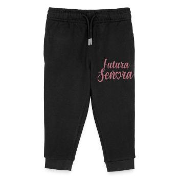 Futura Señora Engagement Bridal Shower Wedding - Kids Organic Sweatpants by Stanley/Stella - black - Front
