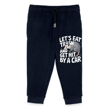 Opossum Possum Animal - Kids Organic Sweatpants by Stanley/Stella - navy - Front