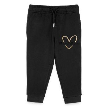 Bridesmaid Gold Heart Glitter - Kids Organic Sweatpants by Stanley/Stella - black - Front
