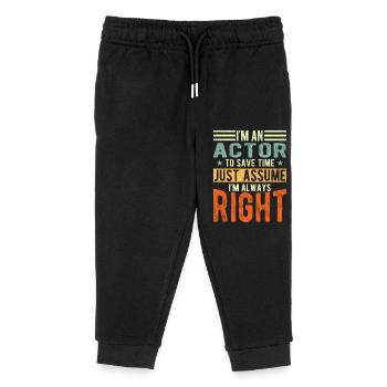 Acteur - Pantalon de jogging enfant bio Stanley/Stella - noir - Devant