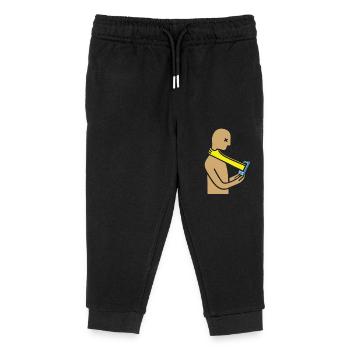 Tête de smartphone bâillonnement - Pantalon de jogging enfant bio Stanley/Stella - noir - Devant