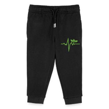 Vegan Herzschlag Geschenk Veganer Veganismus - Kinder Organic Jogginghose Mini Mover von Stanley/Stella - Schwarz - Vorne