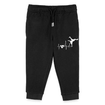 Breakdance Breakdance Heartbeat - Pantalon de jogging enfant bio Stanley/Stella - noir - Devant