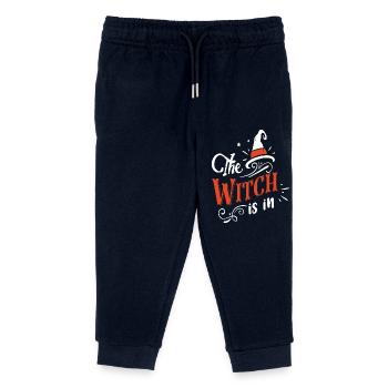 The witch is in Halloween witch quote - Kids Organic Sweatpants by Stanley/Stella - navy - Front