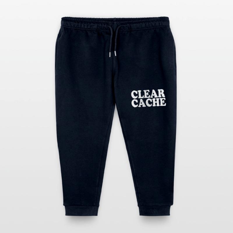 Clear Cache Programmer Nerd Geek Gift Cache Kids Organic Sweatpants by Stanley/Stella