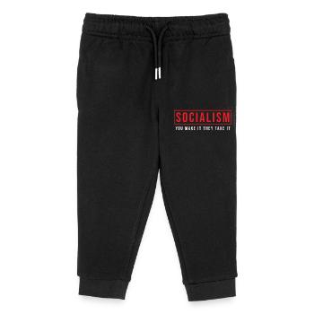 Anti Sozialismus - Kinder Organic Jogginghose Mini Mover von Stanley/Stella - Schwarz - Vorne