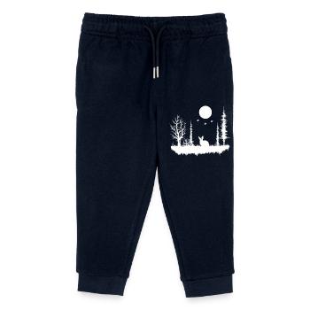 Wald Natur Wildnis - Kinder Organic Jogginghose Mini Mover von Stanley/Stella - Navy - Vorne