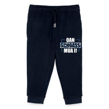 Bayern Bayrischer Dialekt Bayrisch Geschenk - Kinder Organic Jogginghose Mini Mover von Stanley/Stella - Navy - Vorne
