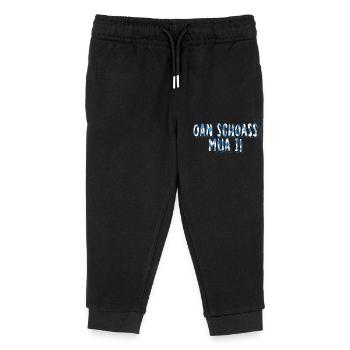 Bayern Bayrisch Bayrischer Dialekt Geschenk - Kinder Organic Jogginghose Mini Mover von Stanley/Stella - Schwarz - Vorne