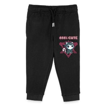 666% Cute kawaii Satanic Goth - Kids Organic Sweatpants by Stanley/Stella - black - Front