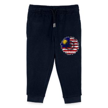 Drapeau de la Malaisie Tournesol - Pantalon de jogging enfant bio Stanley/Stella - marine - Devant