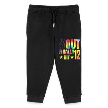 Peace Out Endlich Hit 12-jährige Celebrant 12. - Kinder Organic Jogginghose Mini Mover von Stanley/Stella - Schwarz - Vorne