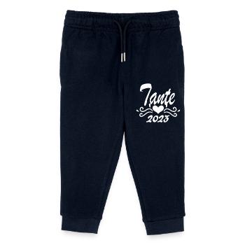 Tante 2023 - Werdende Tante - Tante werden - Kinder Organic Jogginghose Mini Mover von Stanley/Stella - Navy - Vorne