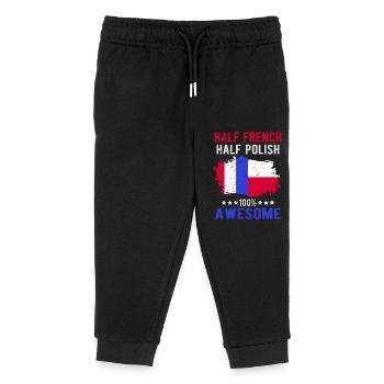 Moitié Français moitié singapourien - Pantalon de jogging enfant bio Stanley/Stella - noir - Devant